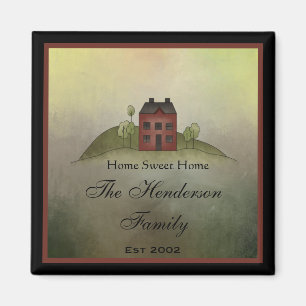 Zuhause Sweet Zuhause Square Kühlschrankmagnet Magnet