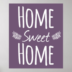 Zuhause Sweet Zuhause Typografy Poster
