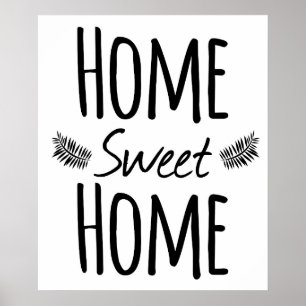 Zuhause Sweet Zuhause Typografy Poster