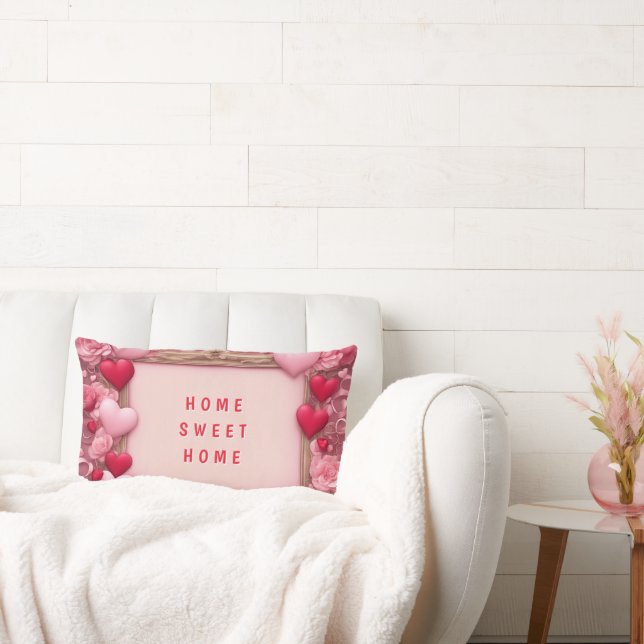 Zuhause Sweet Zuhause Valentine's Lumbar Kissen (Liege)