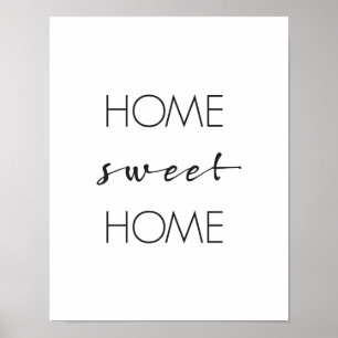Zuhause Sweet Zuhause, Wall Art Print, Typografy P Poster