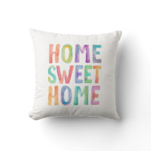 ZUHAUSE SWEET ZUHAUSE WATERCOLOR | KISSEN
