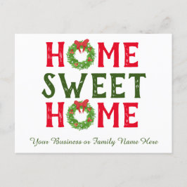 Zuhause Sweet Zuhause Weihnachtsfeiertag Postkarte