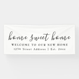 Zuhause Sweet Zuhause | weiß | Party für die Haush Banner