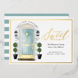 Zuhause Sweet Zuhause - Wir haben die Aquamarine W Folieneinladung