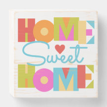Zuhause Sweet Zuhause Wood Farmhouse Sign - farben