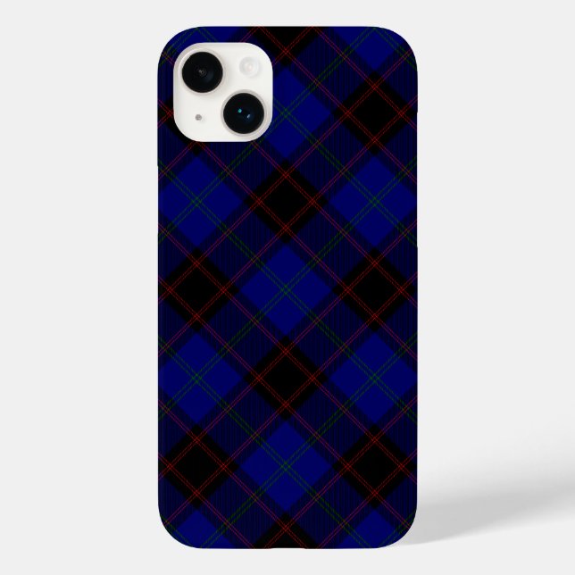 Zuhause tartan blau kariert Case-Mate iPhone hülle (Rückseite)