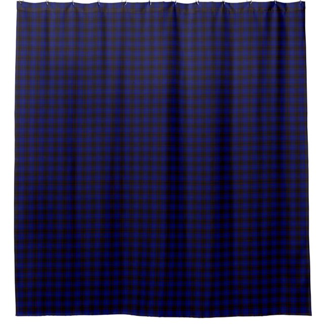 Zuhause tartan blau kariert duschvorhang (Vorderseite)