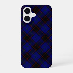 Zuhause tartan blau kariert iPhone 16 hülle