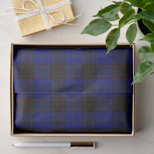 Zuhause tartan blau kariert seidenpapier