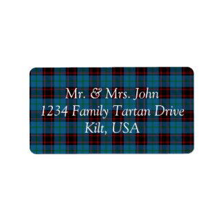 Zuhause Tartan Label Adressaufkleber