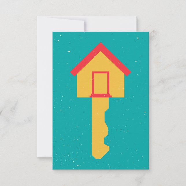 Zuhause-Taste Einladung (Vorderseite)