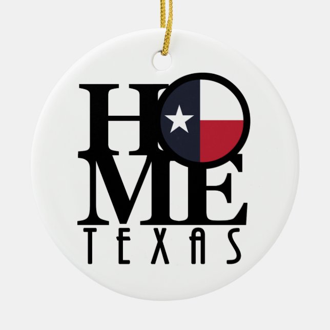 ZUHAUSE Texas Keramik Ornament (Vorne)