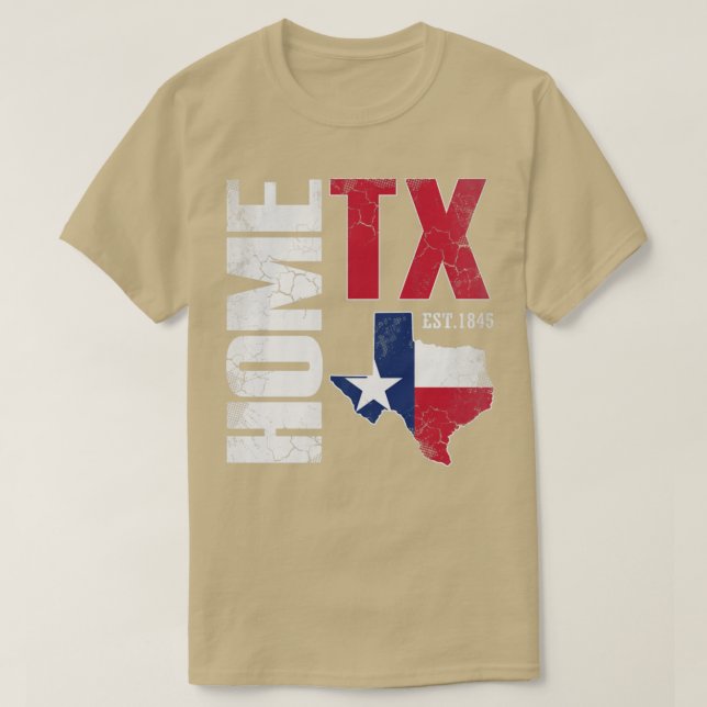 Zuhause Texas Texan Vintage Liebe T-Shirt (Design vorne)