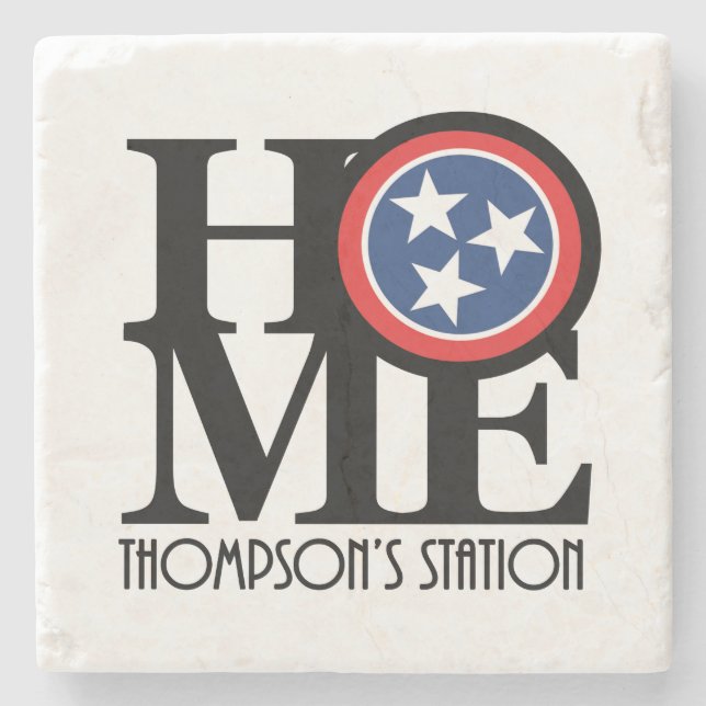 ZUHAUSE Thompson-Station Steinuntersetzer (Vorderseite)