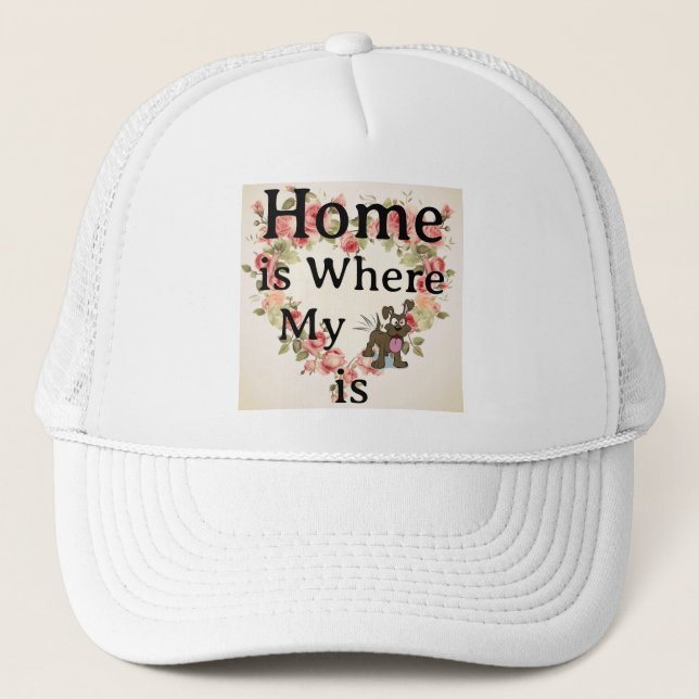 Zuhause Trucker Hat Truckerkappe (Vorderseite)