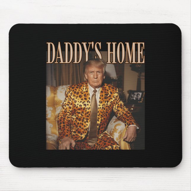 Zuhause Trump Shirt Trump 2024 Leopard Funny Maga Mousepad (Vorne)