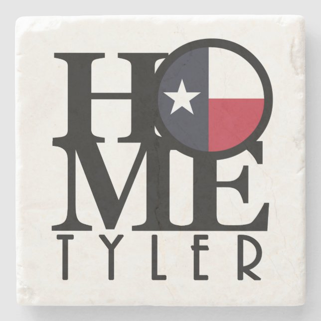 ZUHAUSE Tyler Texas Steinuntersetzer (Vorderseite)
