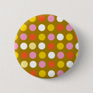 Zuhause und Business, farbenfrohe Polka-Punkte. Button