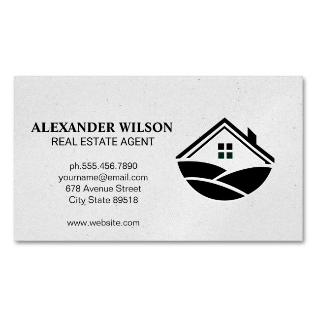 Zuhause und Hills-Symbol Magnetische Visitenkarte (Vorderseite)