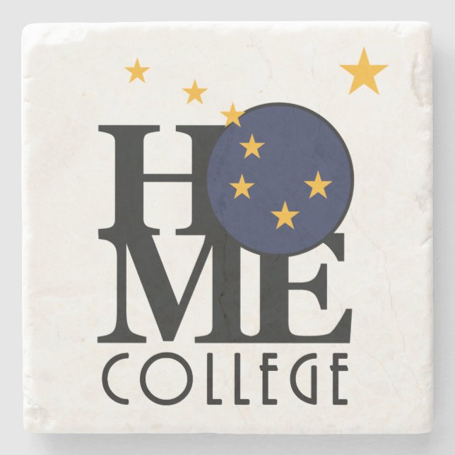 ZUHAUSE Uni Alaska Steinuntersetzer (Vorderseite)