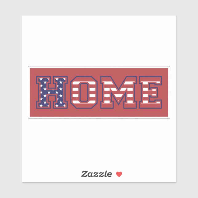 ZUHAUSE USA AUFKLEBER (Blatt)