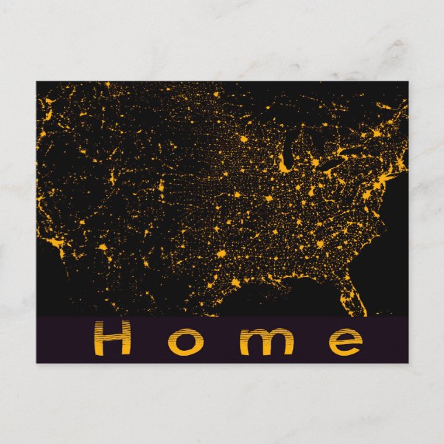 Zuhause USA Postkarte (Vorderseite)