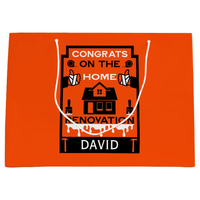 Zuhause-Verbesserung Große Geschenktüte (Vorderseite)