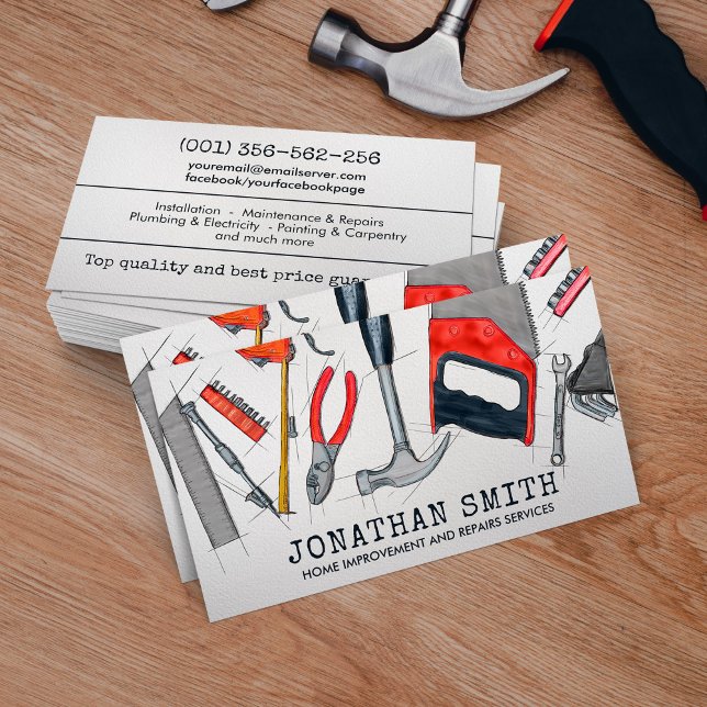 Zuhause-Verbesserung und -Reparatur Visitenkarte (Von Creator hochgeladen)