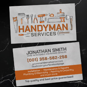 Zuhause-Verbesserung und -Reparatur Visitenkarte