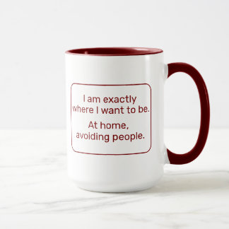 Zuhause (verlassen, rot) tasse