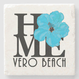 ZUHAUSE Vero Beach Blue Hibiskus Steinuntersetzer