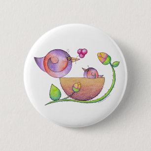 "Zuhause-" Vogel-Knopf-Abzeichen Button