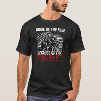 Zuhause vom freien wegen des tapferen T-Shirt