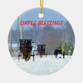 Zuhause von der Kirche am Weihnachtstag Keramik Ornament