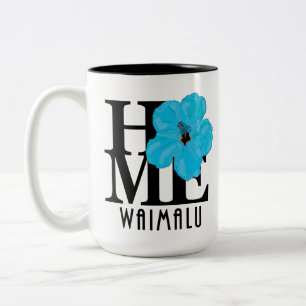 ZUHAUSE Waimalu Blue Hibiskus 15oz Zweifarbige Tasse