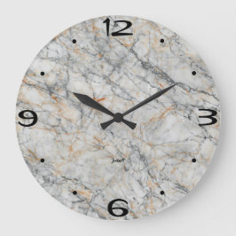 Zuhause Wall Room Art Cut und polierte Marmortextu Große Wanduhr