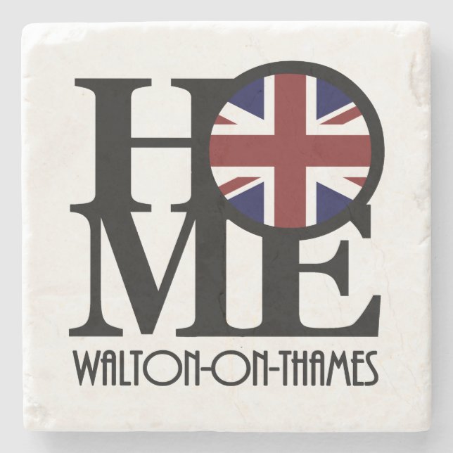 ZUHAUSE Walton-On-Thames Steinuntersetzer (Vorderseite)