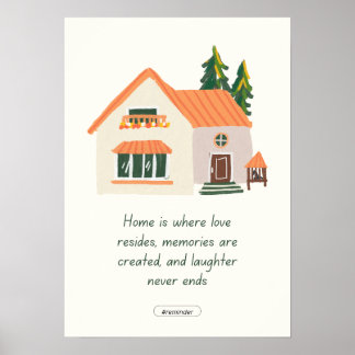 Zuhause-Wandplakat Poster