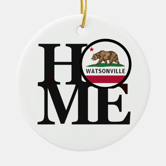 ZUHAUSE Watsonville CA Keramik Ornament (Vorne)