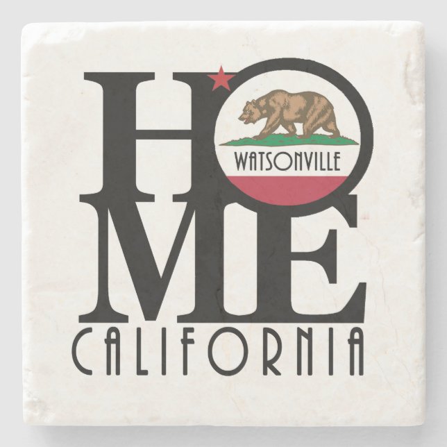 ZUHAUSE Watsonville California Steinuntersetzer (Vorderseite)