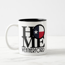 ZUHAUSE Weatherford Texas Zweifarbige Tasse