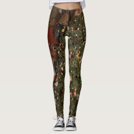 Zuhause Weihnachtsbaum mit Ornamenten Leggings
