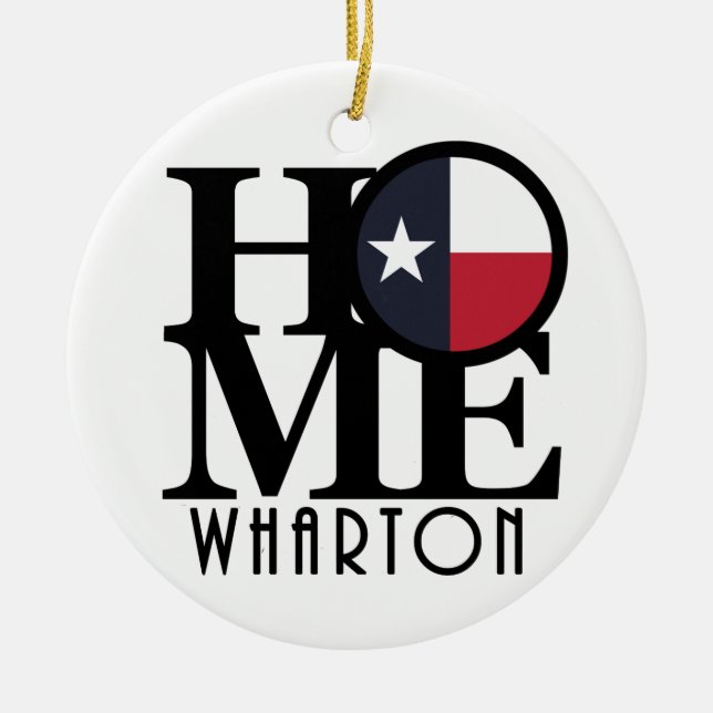 ZUHAUSE Wharton Texas Keramik Ornament (Vorne)