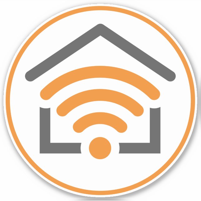 Zuhause Wi-Fi Aufkleber (Vorderseite)