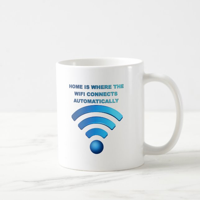 Zuhause Wifi Funny Mug Tasse (Rechts)