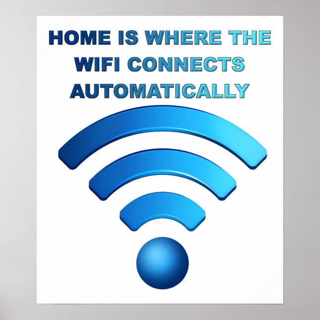 Zuhause Wifi Funny Poster (Vorne)