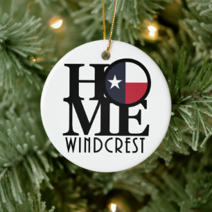 ZUHAUSE Windcrest Texas Keramik Ornament