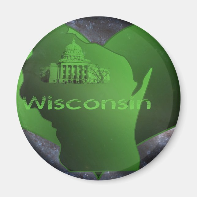 Zuhause Wisconsin Magnet (Vorne)
