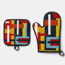 Zuhause & Wohnen > Küche & Esszimmer > Schürze Ofenhandschuh & Topflappen-Set